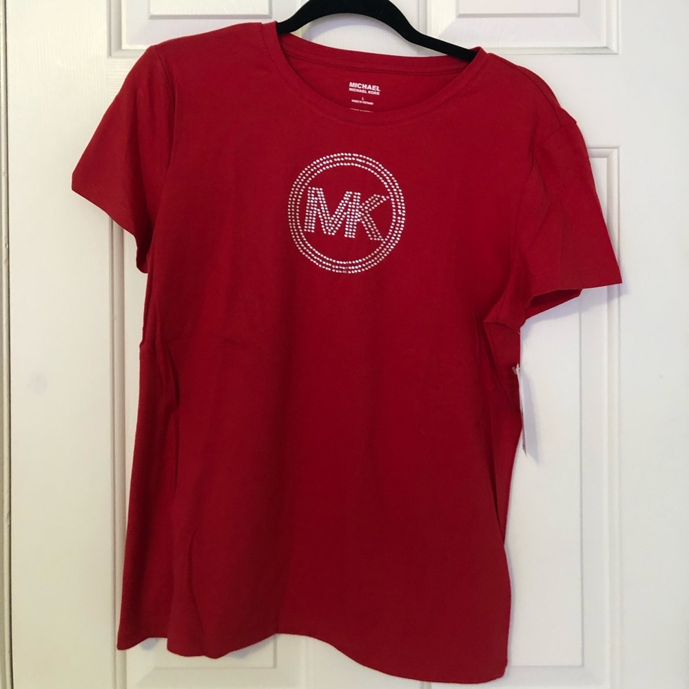 NWT Michael Kors t-shirt with rhinestones, sz L
